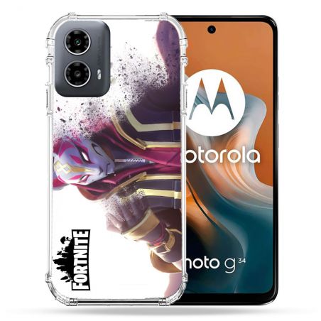 Coque Renforcée Pour Motorola G34 5G Fortnite Blanc