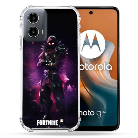 Coque Renforcée Pour Motorola G34 5G Fortnite Raven