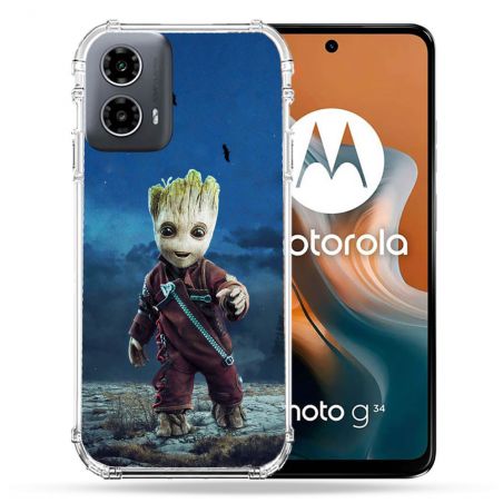 Coque Renforcée Pour Motorola G34 5G Groot Bleu