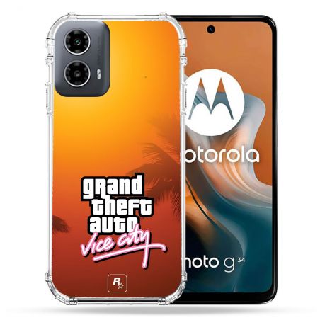Coque Renforcée Pour Motorola G34 5G GTA Vice City