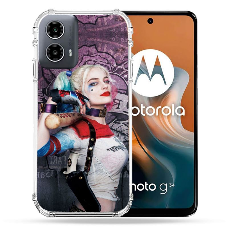 Coque Renforcée Pour Motorola G34 5G Harley Quinn Batte