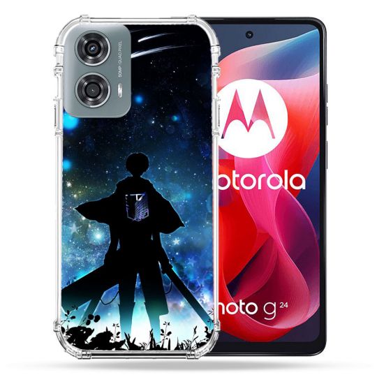 Coque Renforcée Pour Motorola G24 4G Manga Attaque Titans Levi