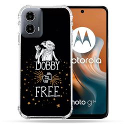 Coque Renforcée Pour Motorola G34 5G Harry Potter Dobby Free Noir