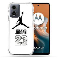 Coque Renforcée Pour Motorola G34 5G Jordan 23 Blanc