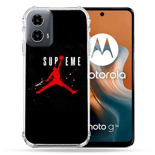 Coque Renforcée Pour Motorola G34 5G Jordan Supreme Noir