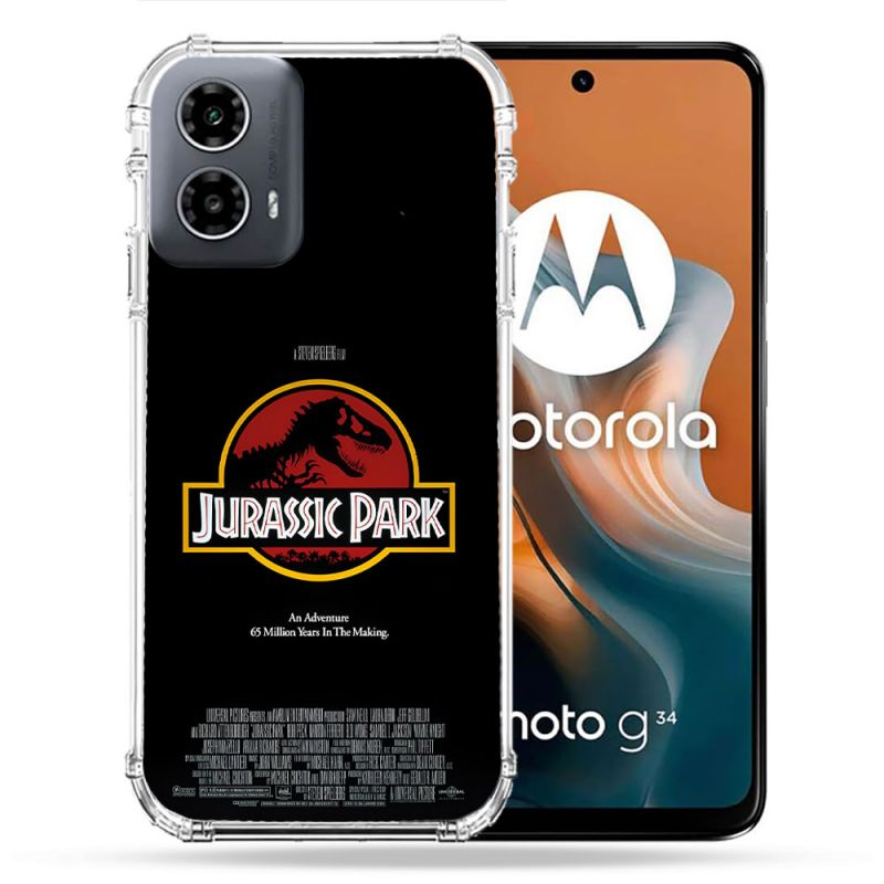Coque Renforcée Pour Motorola G34 5G Jurassik Park Affiche