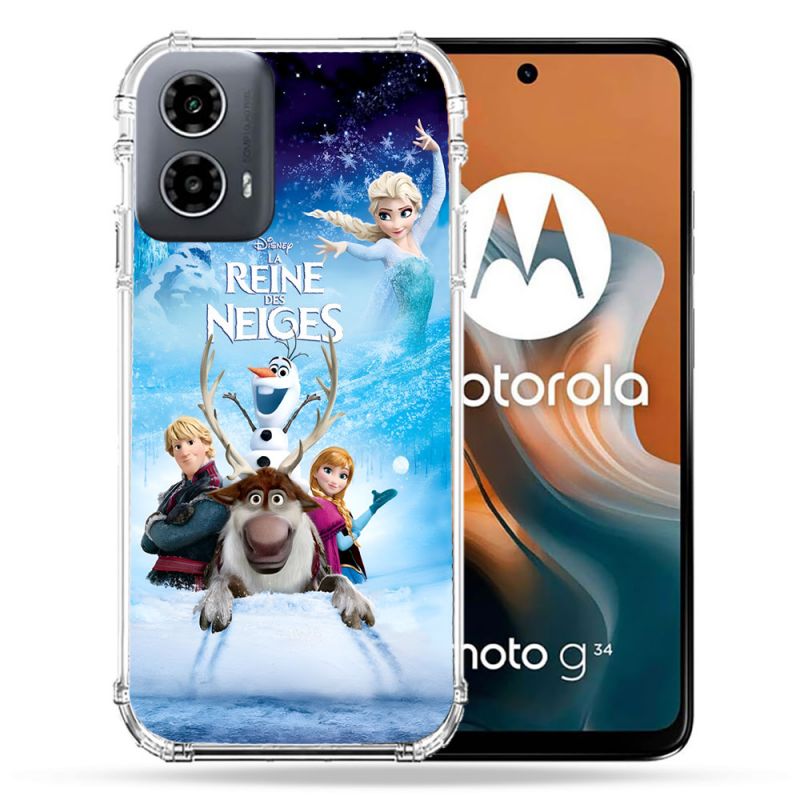 Coque Renforcée Pour Motorola G34 5G La Reine Des Neiges