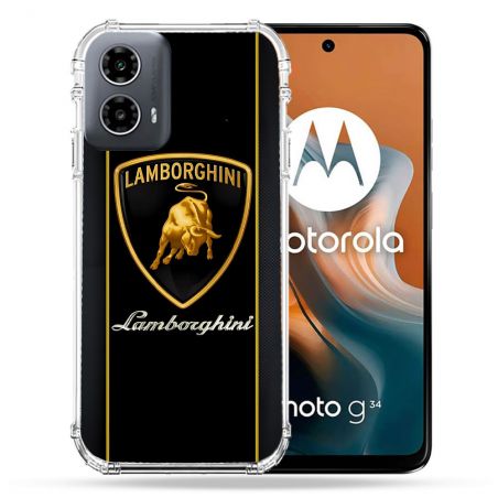 Coque Renforcée Pour Motorola G34 5G Lamborghini Carbone