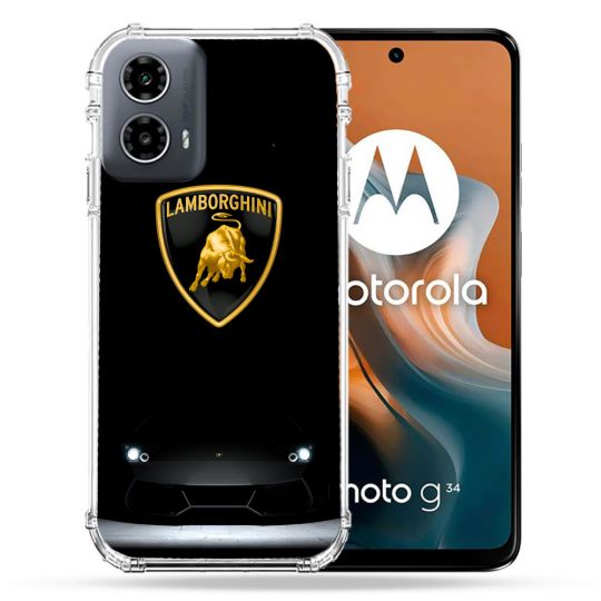 Coque Renforcée Pour Motorola G34 5G Lamborghini Noir