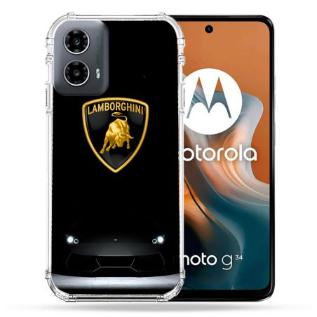 Coque Renforcée Pour Motorola G34 5G Lamborghini Noir
