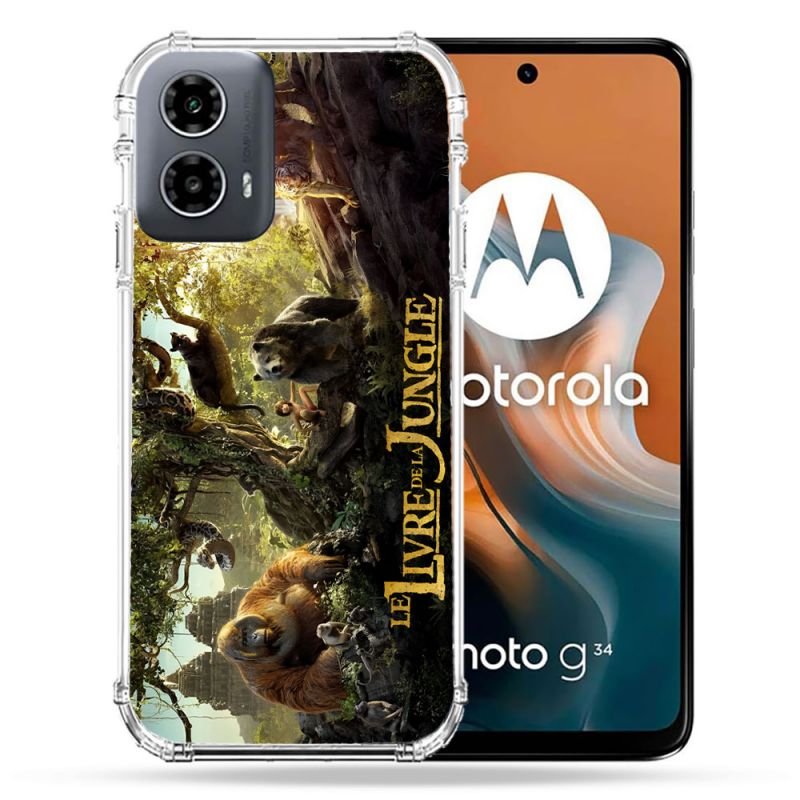 Coque Renforcée Pour Motorola G34 5G Le Livre De La Jungle Affiche