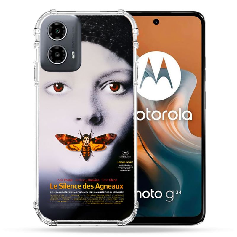 Coque Renforcée Pour Motorola G34 5G Le Silence Des Agneaux Affiche