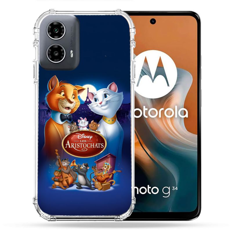 Coque Renforcée Pour Motorola G34 5G Les Aristochats