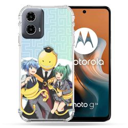 Coque Renforcée Pour Motorola G34 5G Manga Assassination Classroom Kuro Trio