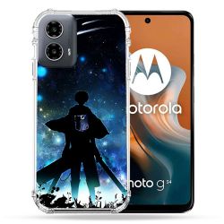 Coque Renforcée Pour Motorola G34 5G Manga Attaque Titans Levi