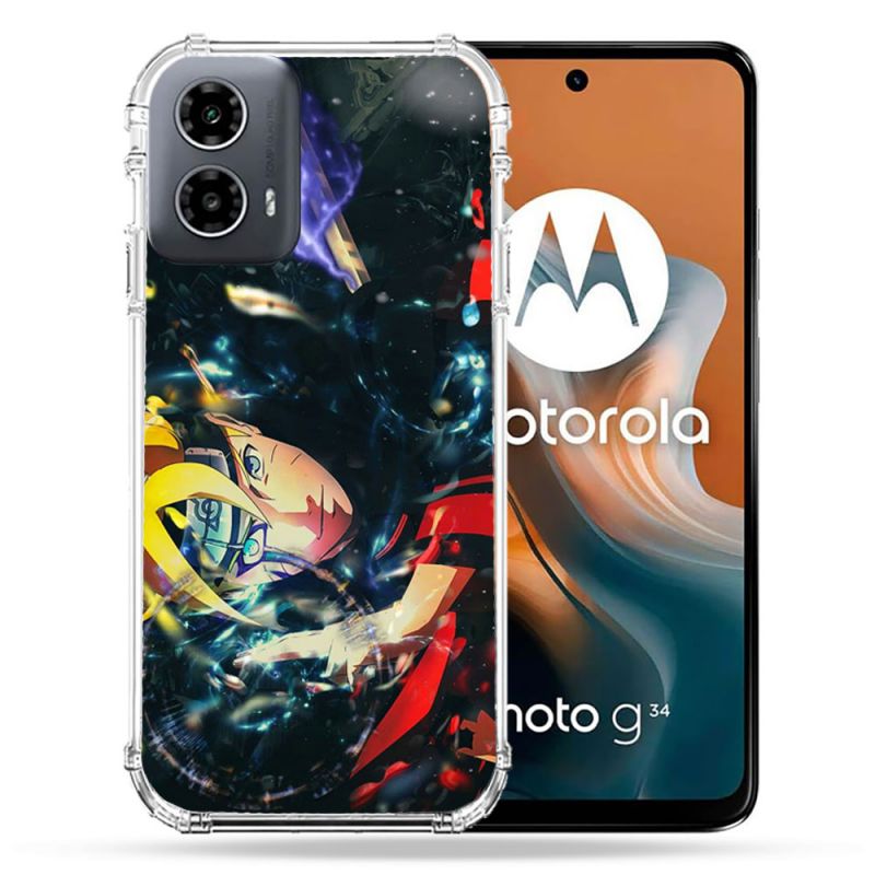 Coque Renforcée Pour Motorola G34 5G Manga Boruto Eclair