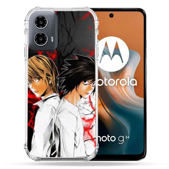 Coque Renforcée Pour Motorola G34 5G Manga Death Note Duo