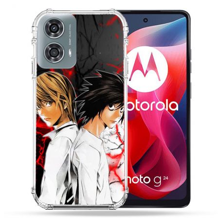 Coque Renforcée Pour Motorola G24 4G Manga Death Note Duo