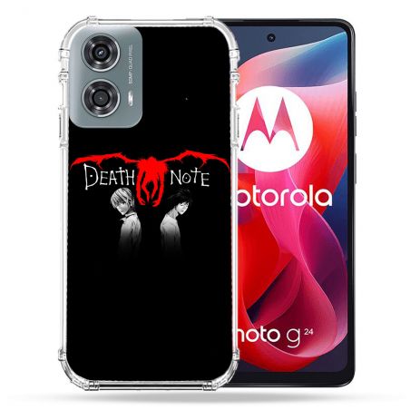 Coque Renforcée Pour Motorola G24 4G Manga Death Note Noir