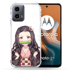 Coque Renforcée Pour Motorola G34 5G Manga Demon Slayer Nezuko