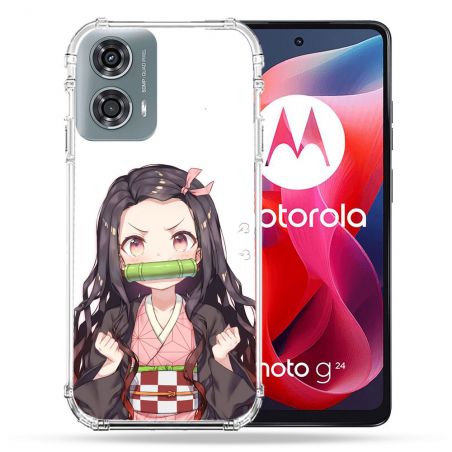 Coque Renforcée Pour Motorola G24 4G Manga Demon Slayer Nezuko