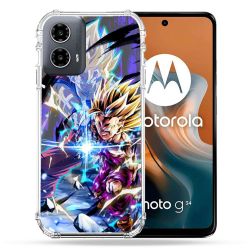 Coque Renforcée Pour Motorola G34 5G Manga Dragon Ball Sangohan Duo