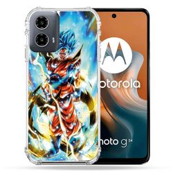 Coque Renforcée Pour Motorola G34 5G Manga Dragon Ball Sangoku Blanc