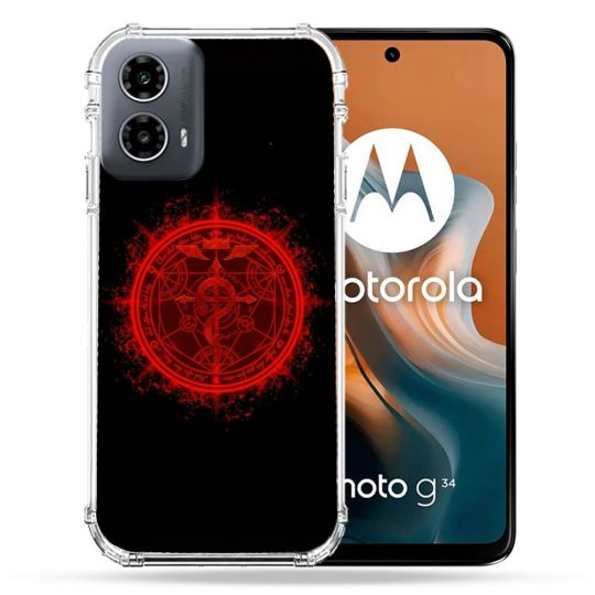 Coque Renforcée Pour Motorola G34 5G Manga Fullmetal Alchemist Logo