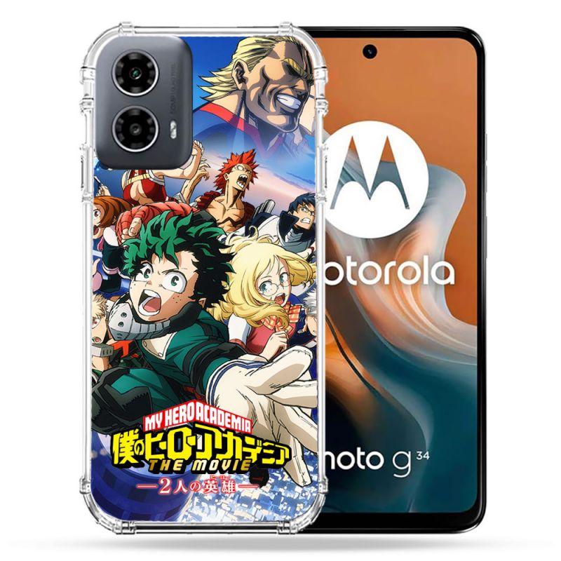 Coque Renforcée Pour Motorola G34 5G Manga My Hero Academia Affiche