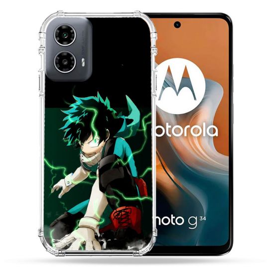 Coque Renforcée Pour Motorola G34 5G Manga My Hero Academia Deku