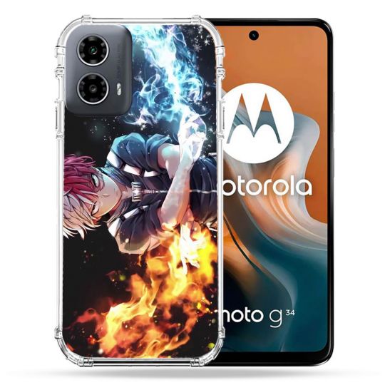 Coque Renforcée Pour Motorola G34 5G Manga My Hero Academia Shoto