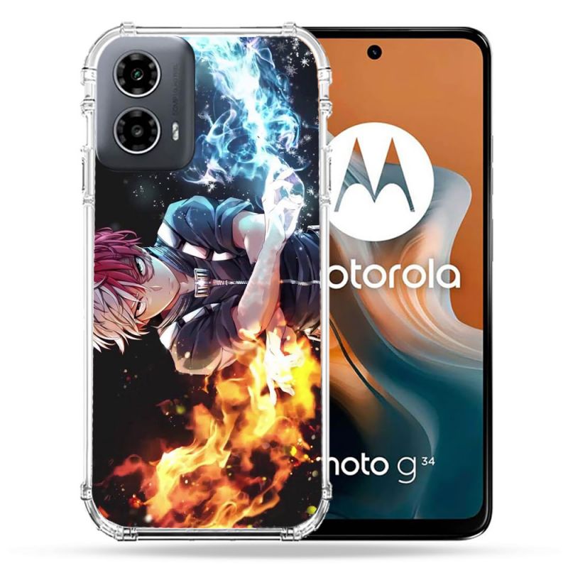 Coque Renforcée Pour Motorola G34 5G Manga My Hero Academia Shoto