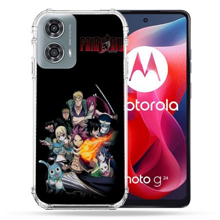 Coque Renforcée Pour Motorola G24 4G Manga Fairy Tail Logo Team
