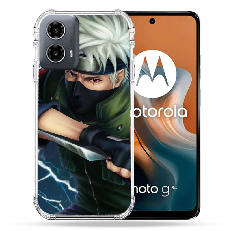 Coque Renforcée Pour Motorola G34 5G Manga Naruto Kakashi