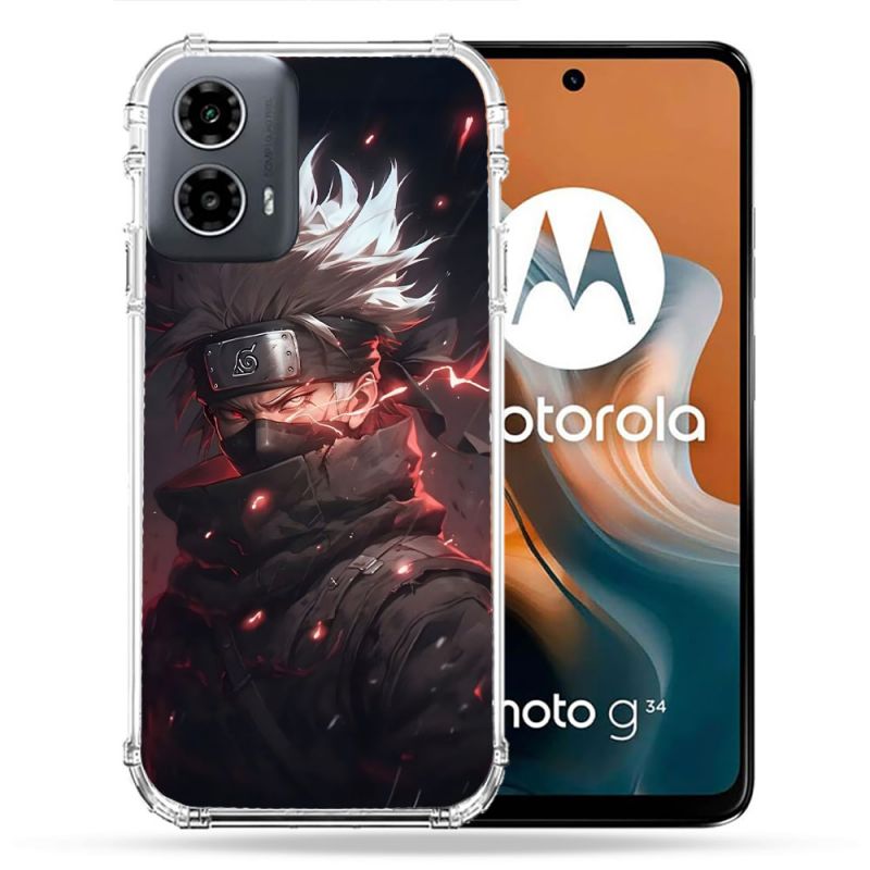 Coque Renforcée Pour Motorola G34 5G Manga Naruto Kakashi Dark