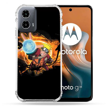 Coque Renforcée Pour Motorola G34 5G Manga Naruto Noir