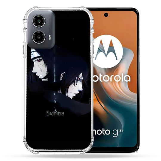 Coque Renforcée Pour Motorola G34 5G Manga Naruto Sasuke Itachi
