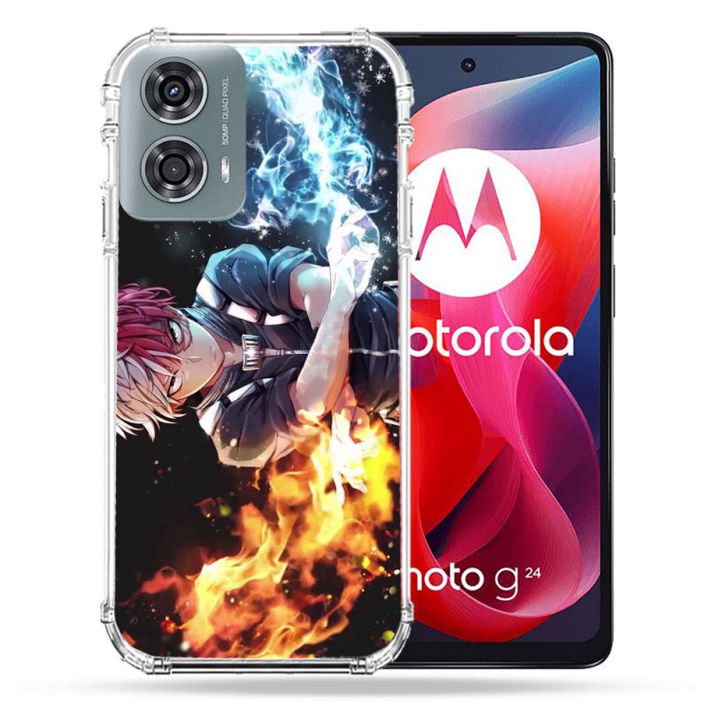 Coque Renforcée Pour Motorola G24 4G Manga My Hero Academia Shoto