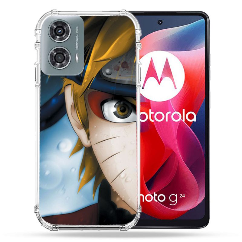 Coque Renforcée Pour Motorola G24 4G Manga Naruto Blanc