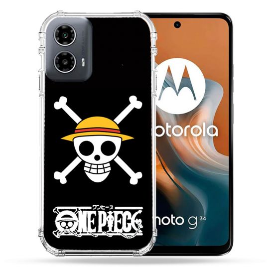 Coque Renforcée Pour Motorola G34 5G Manga One Piece Tete de Mort