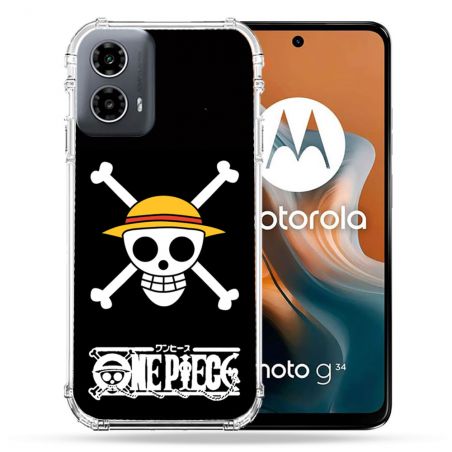 Coque Renforcée Pour Motorola G34 5G Manga One Piece Tete de Mort