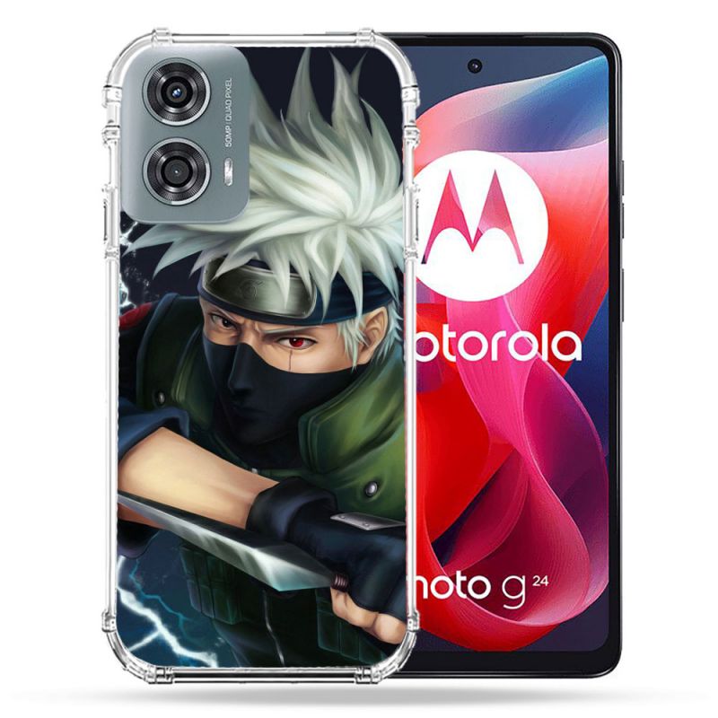 Coque Renforcée Pour Motorola G24 4G Manga Naruto Kakashi