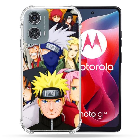 Coque Renforcée Pour Motorola G24 4G Manga Naruto Team