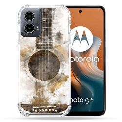 Coque Renforcée Pour Motorola G34 5G Musique Guitare Tag