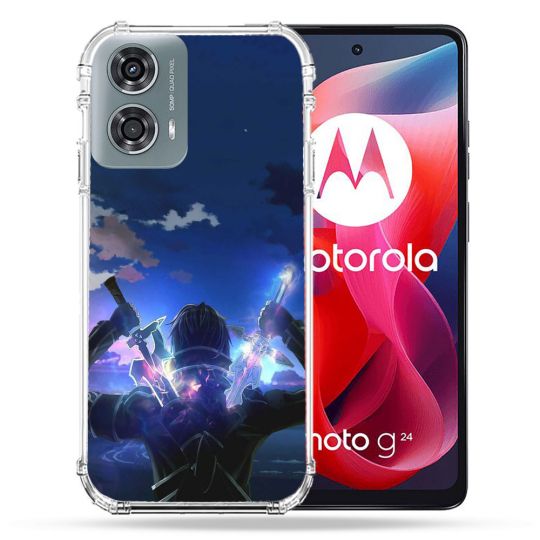 Coque Renforcée Pour Motorola G24 4G Manga SAO sword Art Online Epee