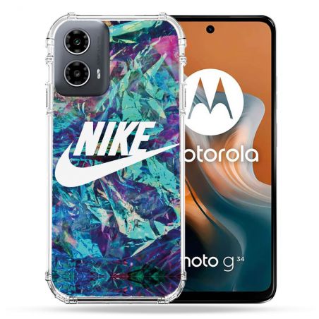 Coque Renforcée Pour Motorola G34 5G Nike Turquoise