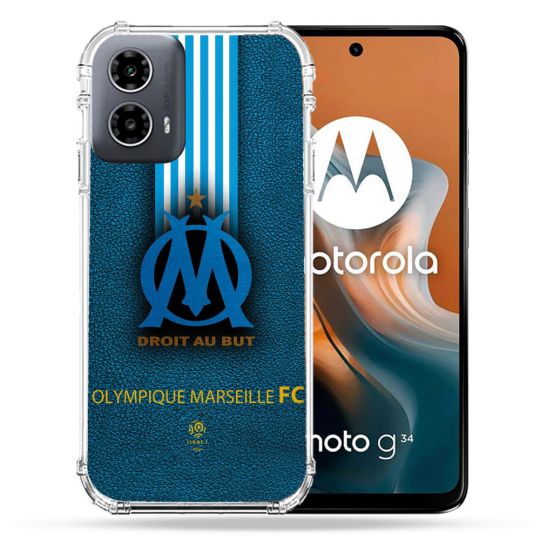Coque Renforcée Pour Motorola G34 5G Olympique Marseille OM Bande