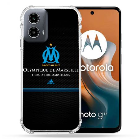 Coque Renforcée Pour Motorola G34 5G Olympique Marseille OM Fier etre Marseillais