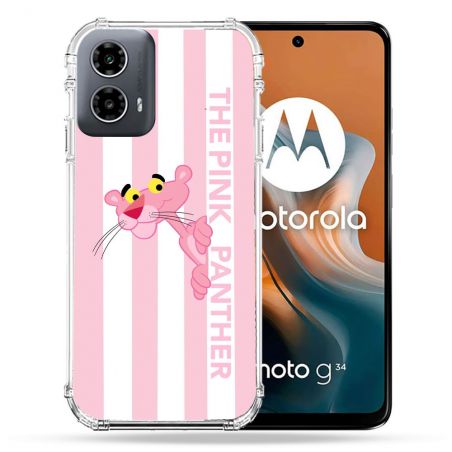 Coque Renforcée Pour Motorola G34 5G Panthere Rose
