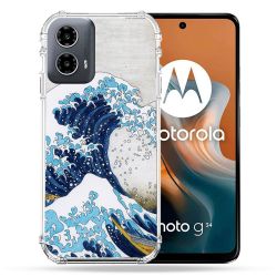 Coque Renforcée Pour Motorola G34 5G Peinture La Grande Vague